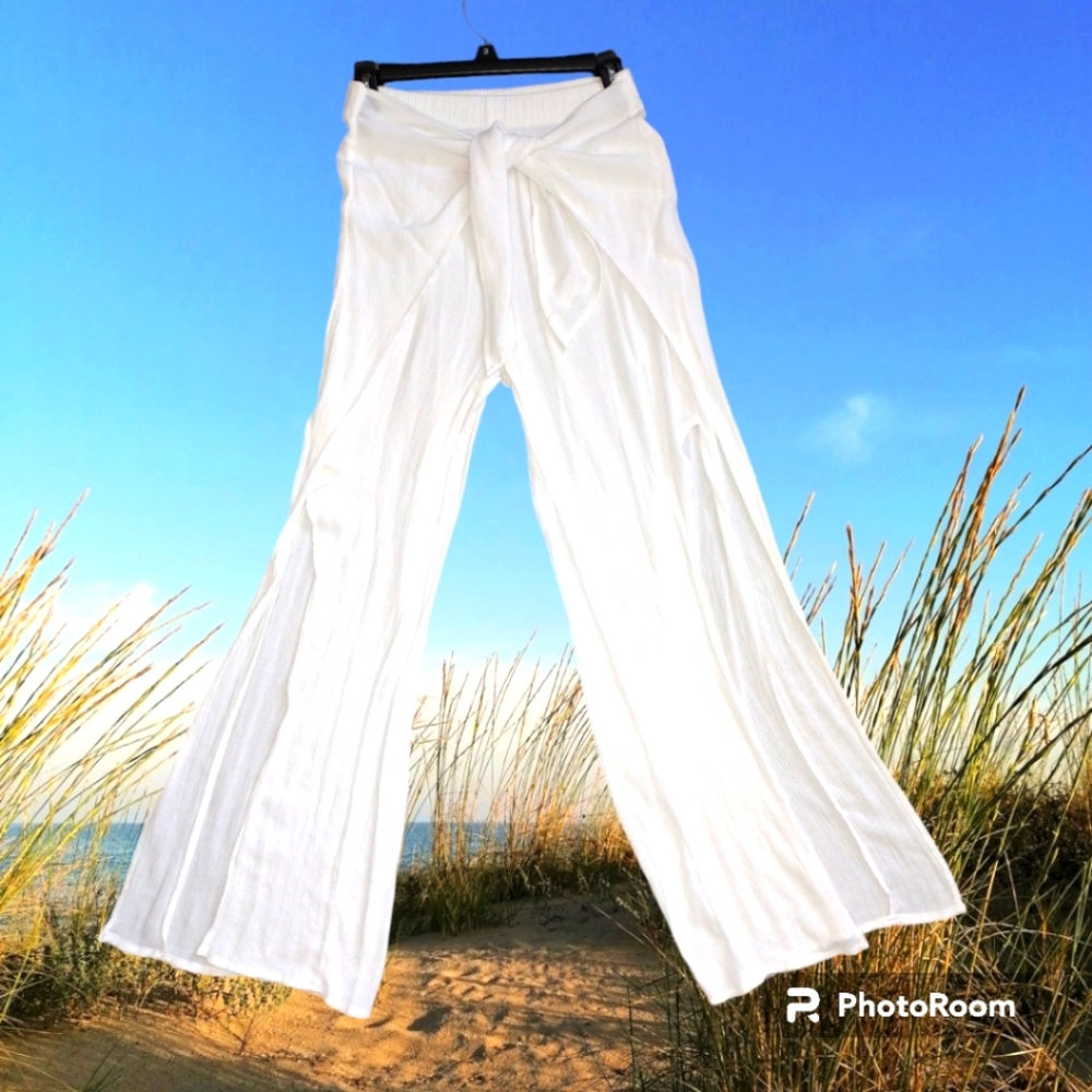 High waisted, beach cover up pants